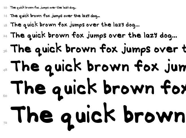 MTF Gridie font waterfall